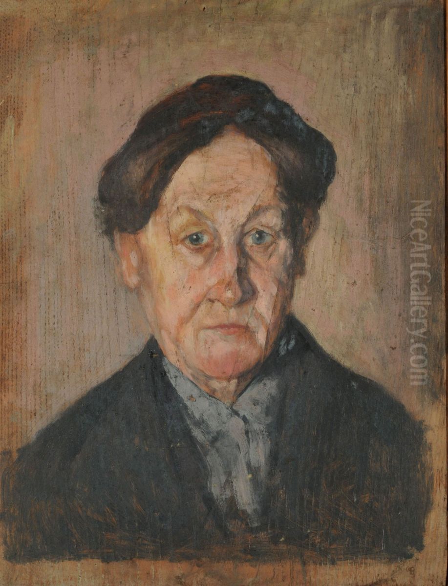 Portrait of my mother Oil Painting by Walter De Navazio