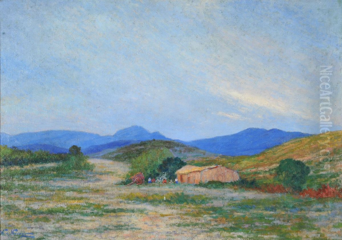 Afternoon in San Alberto Oil Painting by Walter De Navazio