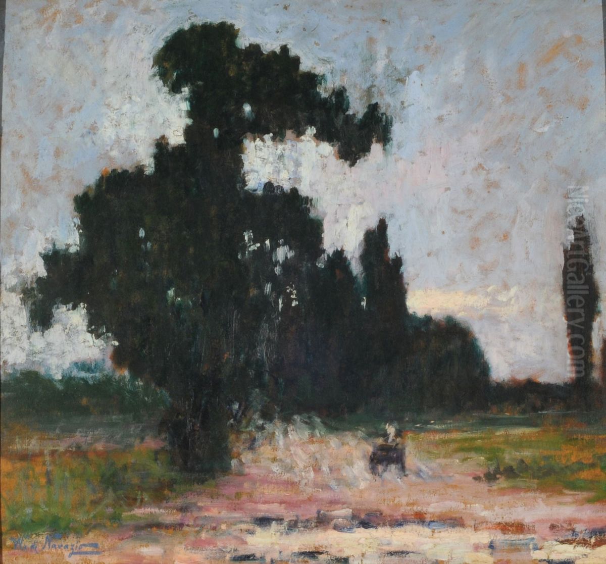 Twilight Oil Painting by Walter De Navazio