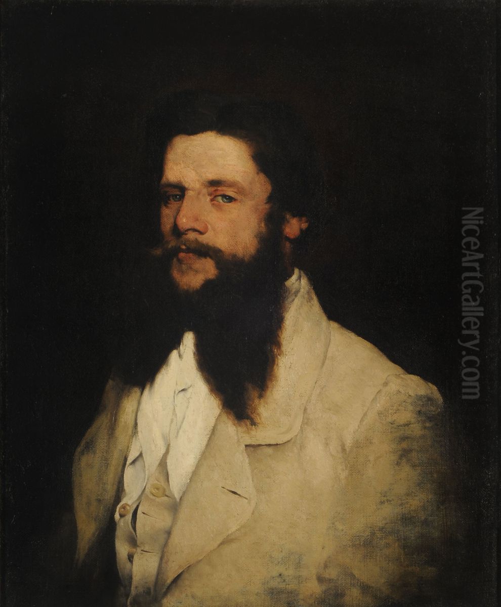 Hombre de epoca Oil Painting by Augustin Theodule Ribot