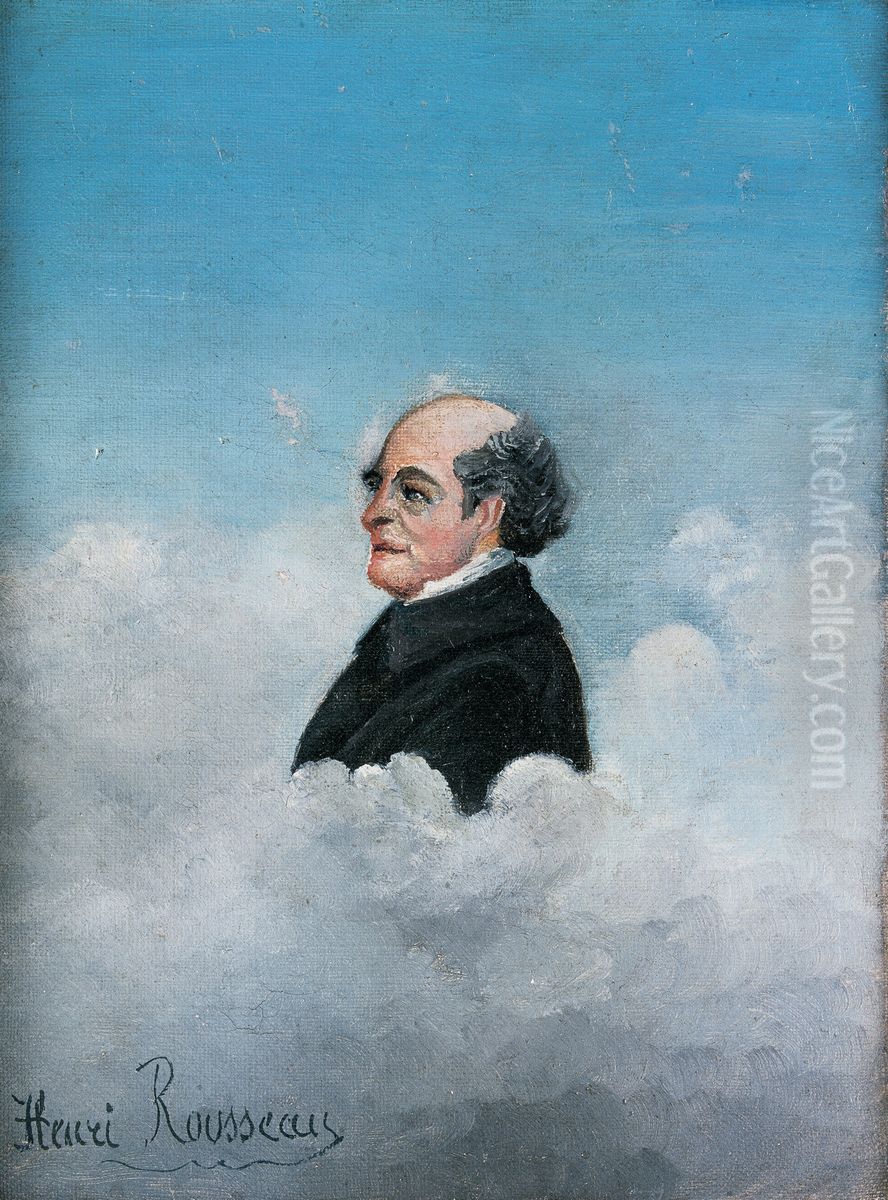Portrait of the father of the artist Oil Painting by Henri Julien Rousseau