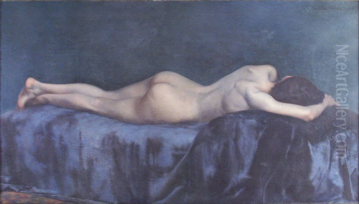 Reposo Oil Painting by Eduardo Schiaffino