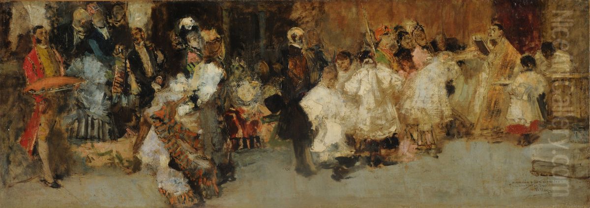 The baptism Oil Painting by Jose Villegas Cordero