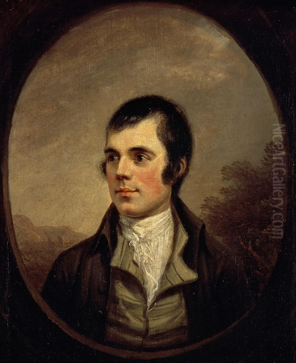 Robert Burns, 1759 - 1796. Poet Oil Painting by Alexander Nasmyth
