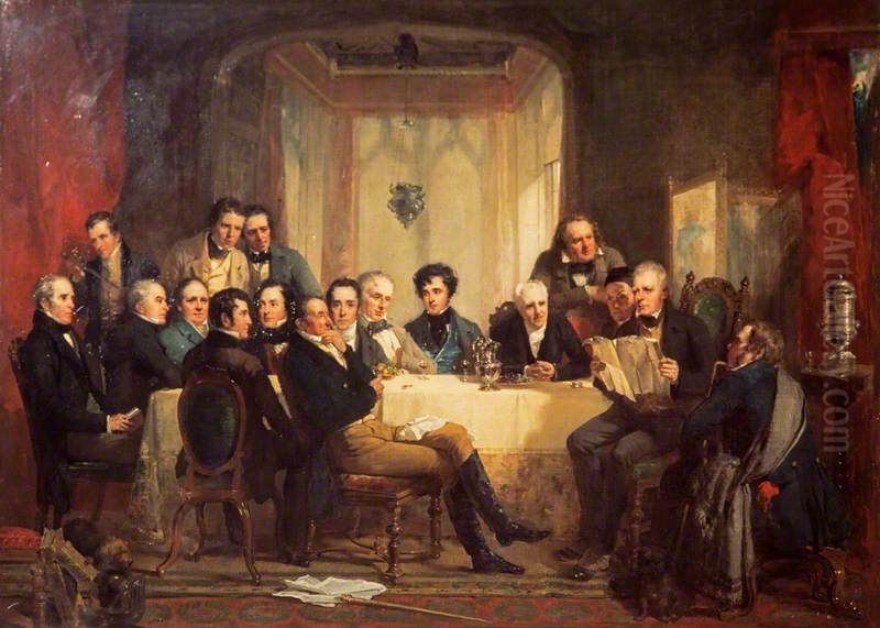 Sir Walter Scott and his friends at Abbotsford Oil Painting by Thomas Faed Sir Walter Scott and his friends at Abbotsford Oil Painting by Thomas Faed