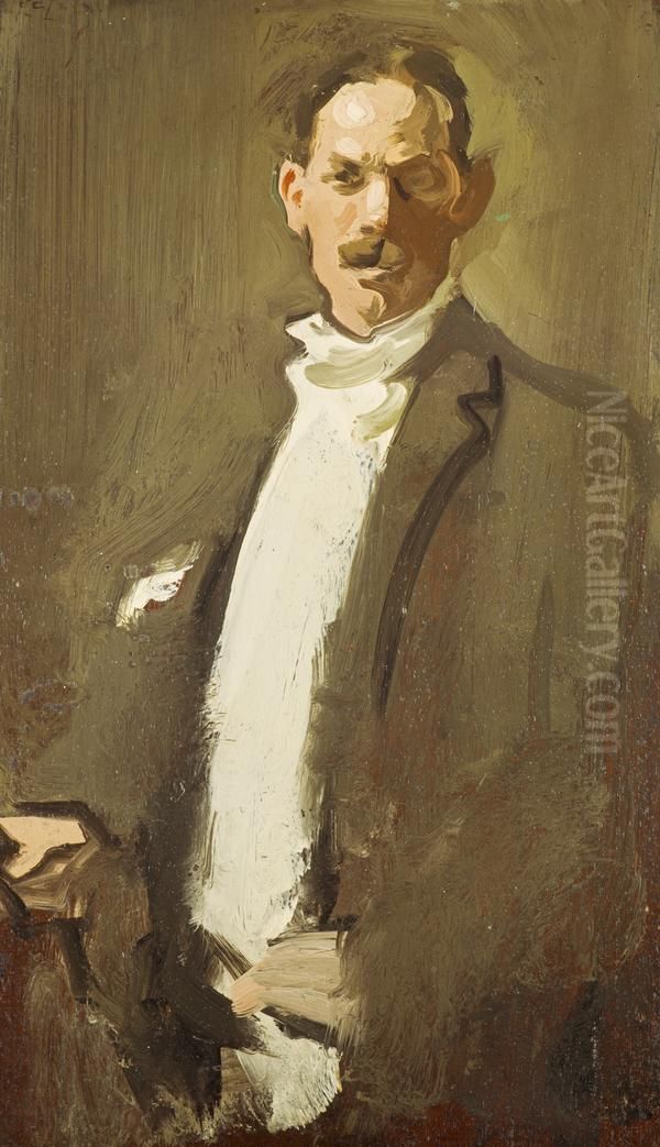 Self-Portrait Oil Painting by Samuel Peploe