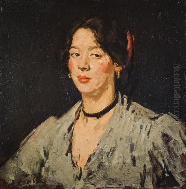 The Green Blouse Oil Painting by Samuel Peploe
