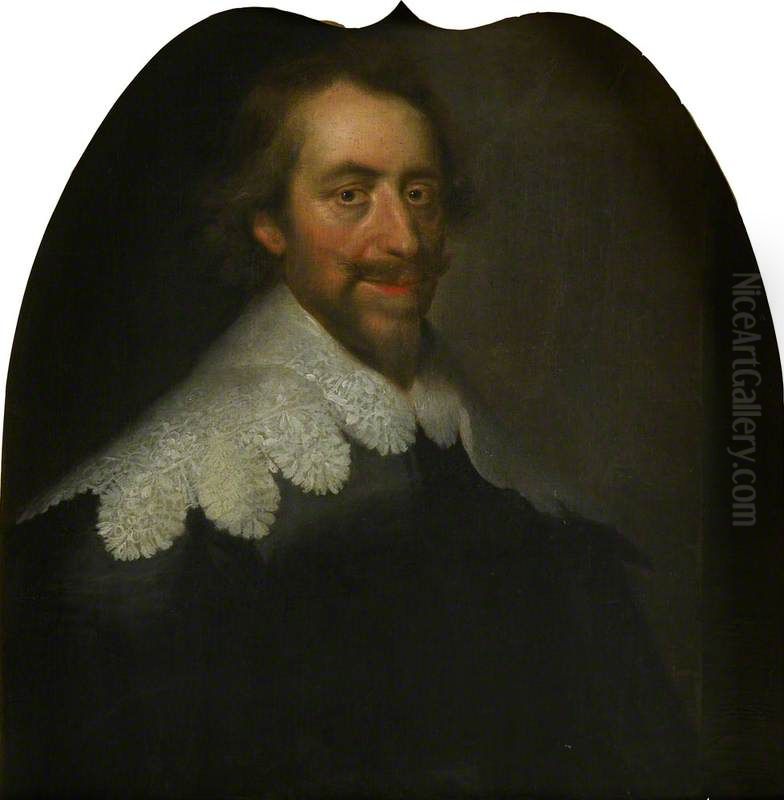 William Graham, 7th Earl of Menteith and 1st Earl of Airth, 1589 - 1661. President of the Privy Council Oil Painting by George Jamesone