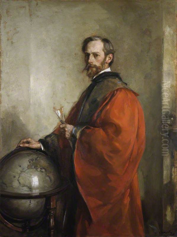 John George Bartholomew, 1860 - 1920. Cartographer Oil Painting by Edward Arthur Walton