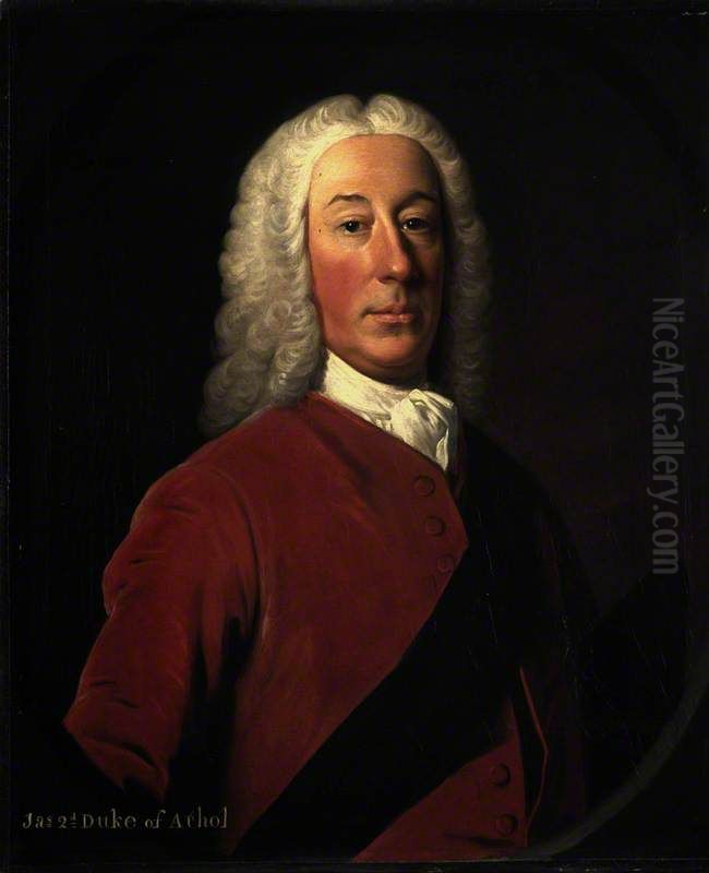 James Murray, 2nd Duke of Atholl, 1690 - 1764. Lord Privy Seal Oil Painting by Allan Ramsay