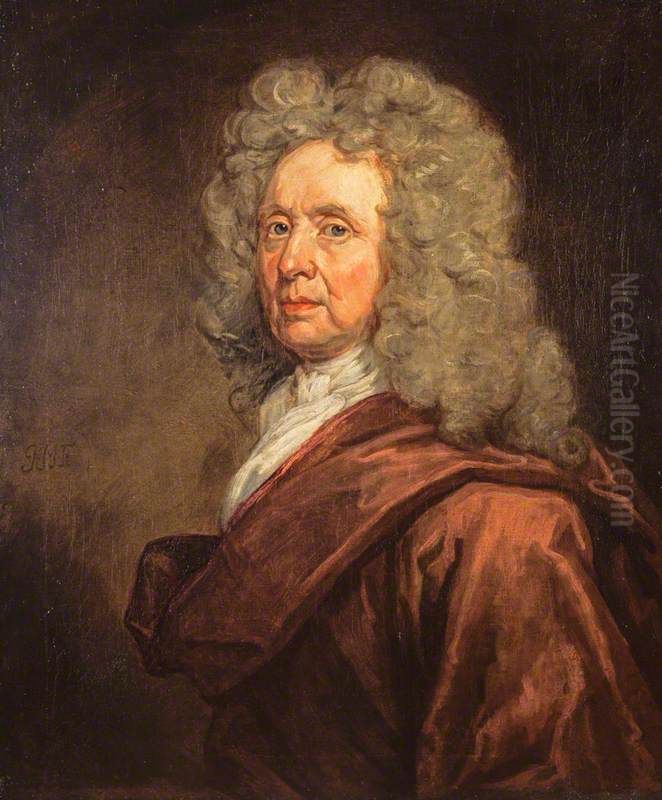 Sir William Bruce, about 1625 - 1710. Architect Oil Painting by John Baptist Medina