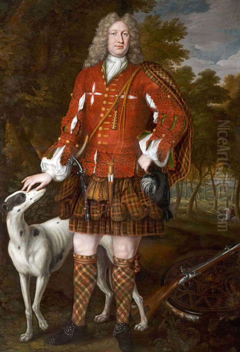 Kenneth Sutherland, 3rd Lord Duffus, d. 1734. Jacobite Oil Painting by Richard Waitt