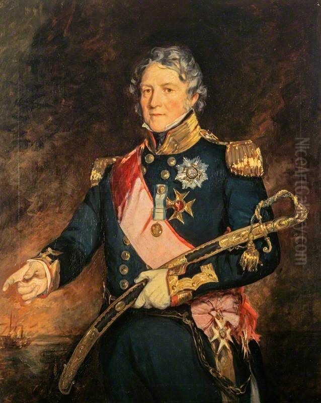 Admiral Sir Philip Charles Henderson Calderwood Durham, 1763 - 1845 Oil Painting by Francis Grant