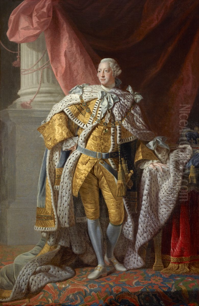 George III, 1738 - 1820. Reigned 1760 - 1820 Oil Painting by Allan Ramsay George III, 1738 - 1820. Reigned 1760 - 1820 Oil Painting by Allan Ramsay