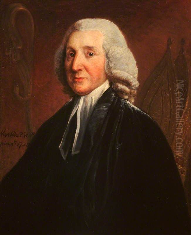 William Abernethy Drummond, 1719 / 1720 - 1809. Bishop of Edinburgh Oil Painting by David Martin