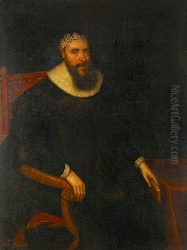 Sir Thomas Hope, d. 1646. Lord Advocate of Scotland Oil Painting by George Jamesone