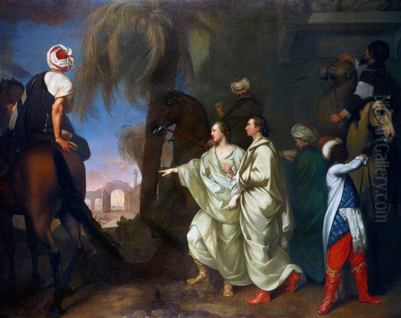 James Dawkins and Robert Wood Discovering the Ruins of Palmyra Oil Painting by Gavin Hamilton