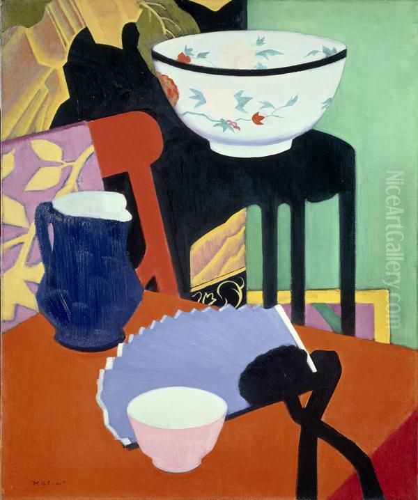 The Blue Fan Oil Painting by Francis Cadell
