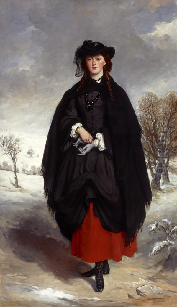 Anne Emily Sophia Grant (known as 'Daisy' Grant), Mrs William Markham (1836 - 1880) Oil Painting by Francis Grant