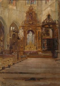 Eglise Notre Dame des Arts, Pont de l'Arche (View of the Nave Looking Towards the Choir)