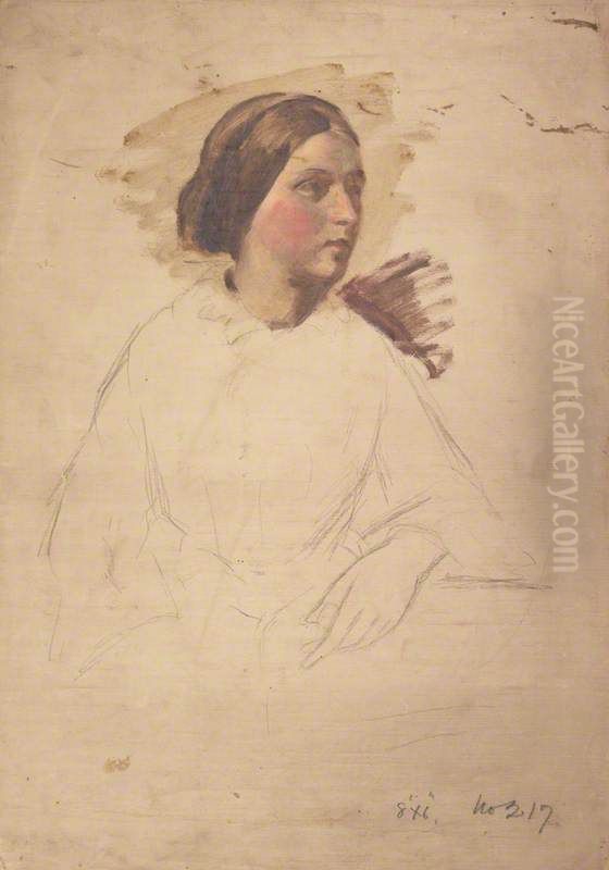 Portrait Study of a Lady Oil Painting by William McTaggart