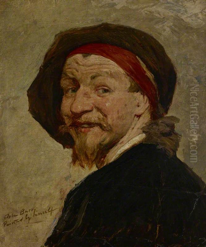 John Burr, 1831 - 1893. Artist Oil Painting by John Burr