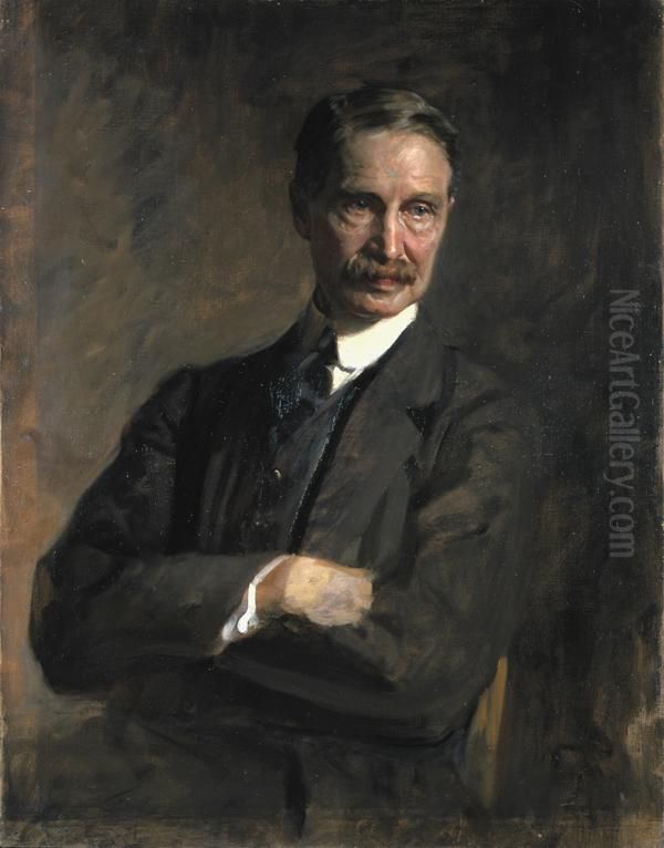 Andrew Bonar Law, 1858 - 1923. Statesman (study for portrait in Statesmen of World War I, 1914 - 1918, in the National Portrait Gallery, London) Oil Painting by James Guthrie
