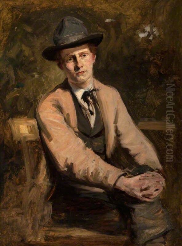 William Darling McKay, 1844 - 1924. Artist (Self-portrait in his studio) Oil Painting by William Darling McKay