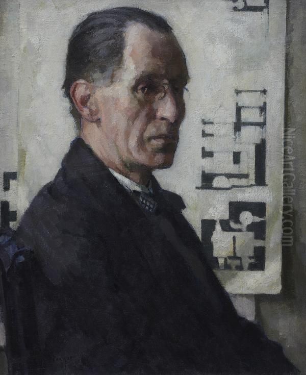 William Mackay Mackenzie, 1872 - 1952. Historian Oil Painting by David Foggie William Mackay Mackenzie, 1872 - 1952. Historian Oil Painting by David Foggie