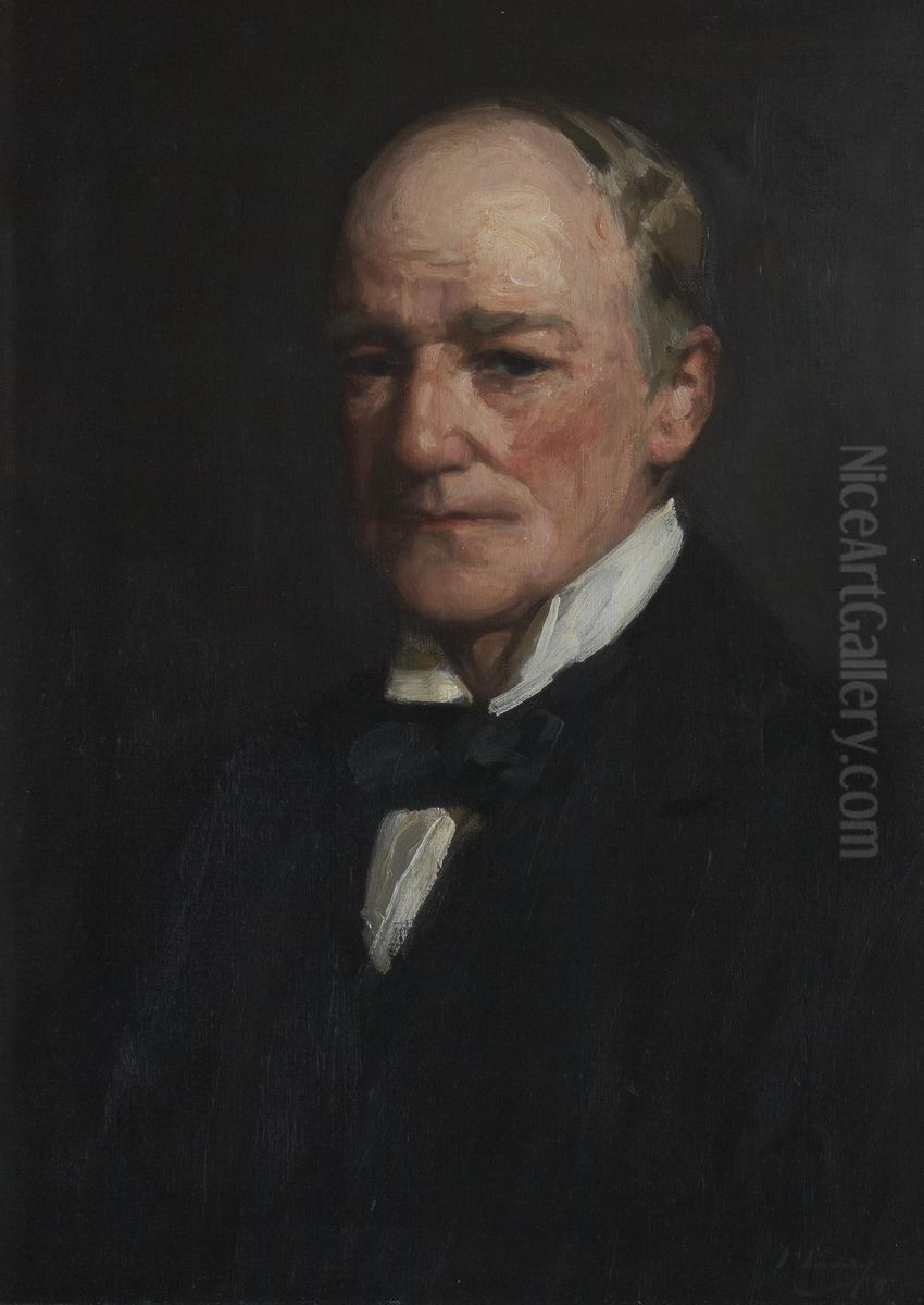 John McLaren, Lord McLaren, 1831 - 1910. Judge Oil Painting by John Lavery
