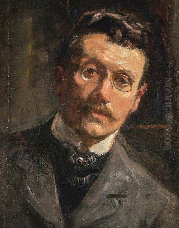 Alexander Ignatius Roche, 1861 - 1921. Artist (Self-portrait) Oil Painting by Alexander Ignatius Roche
