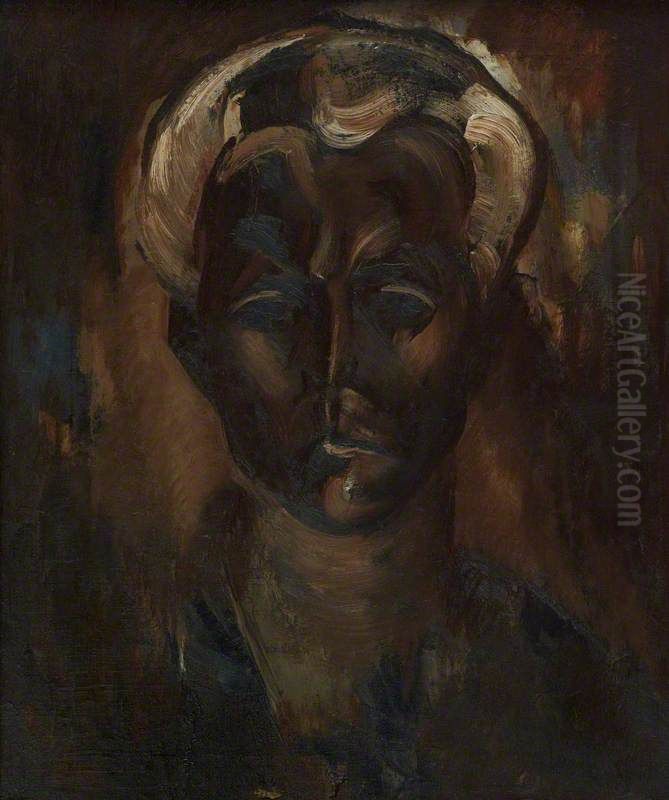 Francis George Scott, 1880 - 1958. Composer Oil Painting by William Johnstone