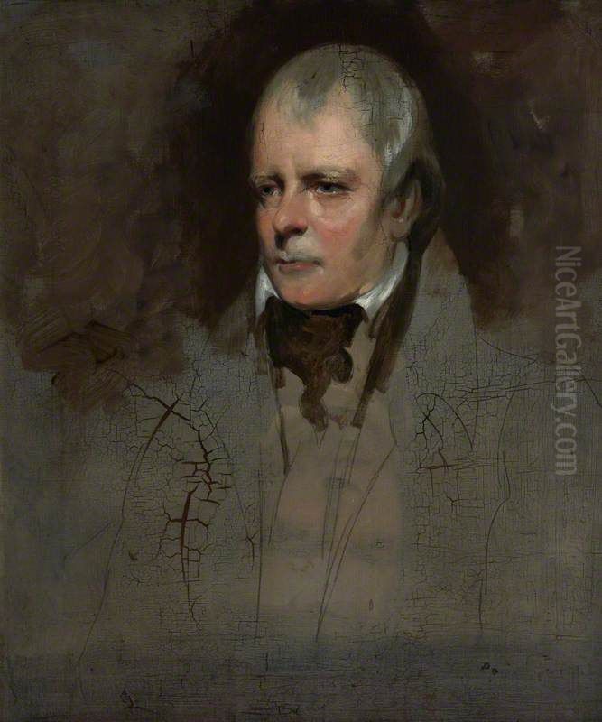 Sir Walter Scott, 1771 - 1832. Novelist and poet Oil Painting by John Watson Gordon