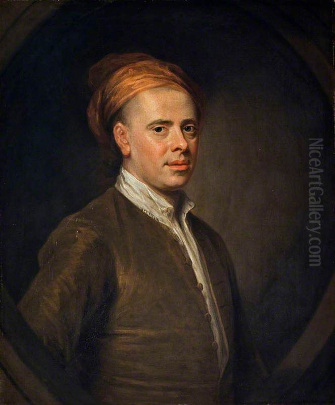 Allan Ramsay, 1684 - 1758. Poet Oil Painting by William Aikman