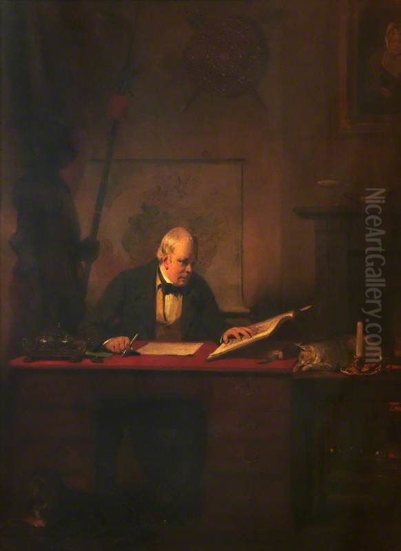 Sir Walter Scott, 1771 - 1832. Novelist and poet Oil Painting by John Watson Gordon