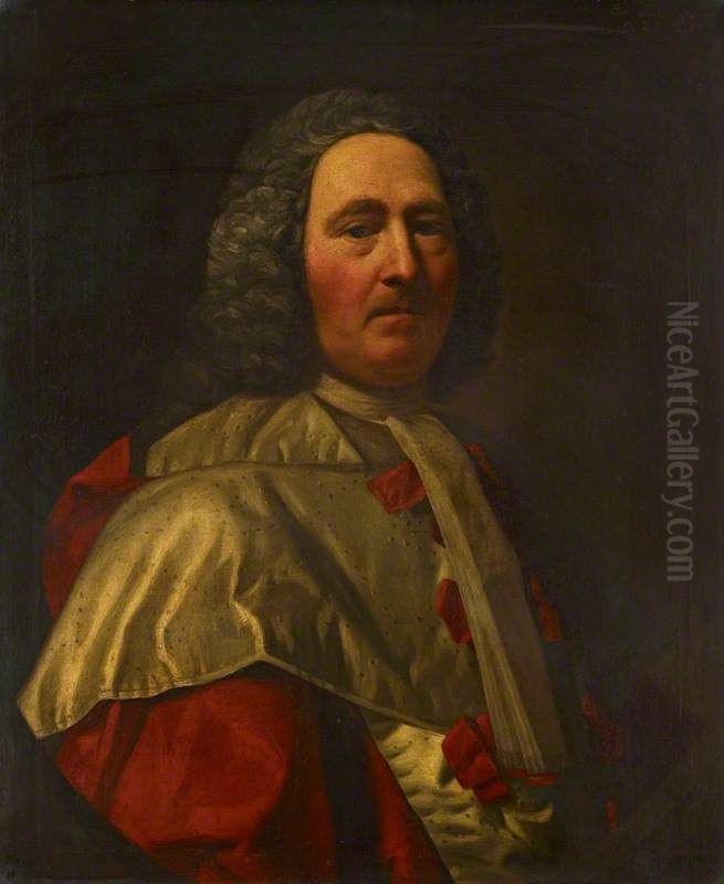 Charles Erskine, Lord Tinwald, 1680 - 1763. Lord Justice-Clerk Oil Painting by Allan Ramsay