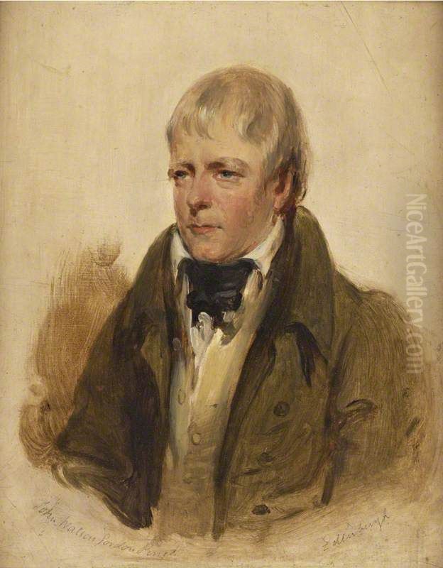 Sir Walter Scott, 1771 - 1832. Novelist and poet Oil Painting by John Watson Gordon