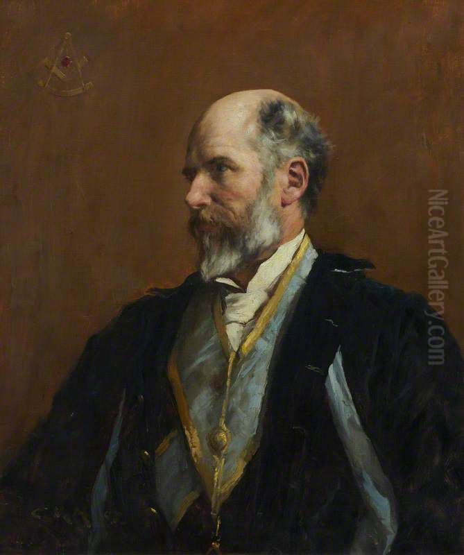 William Grant Stevenson, 1849 - 1919. Painter and sculptor Oil Painting by Charles Martin Hardie