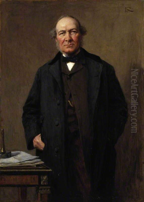 Thomas Stevenson, 1818 - 1887. Lighthouse and harbour engineer Oil Painting by George, Sir Reid