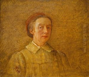 Phoebe Anna Traquair, 1852 - 1936. Artist (Self-portrait)