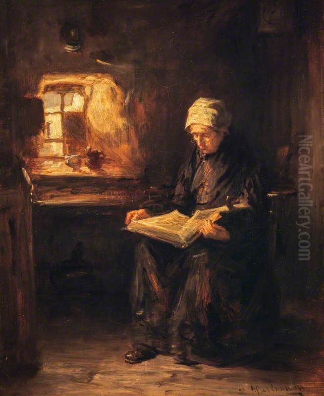 An Old Woman Oil Painting by George Paul Chalmers
