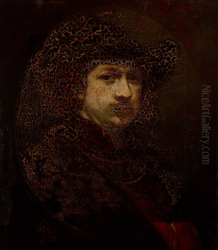 Self-portrait (after Rembrandt) Oil Painting by Thomas Duncan