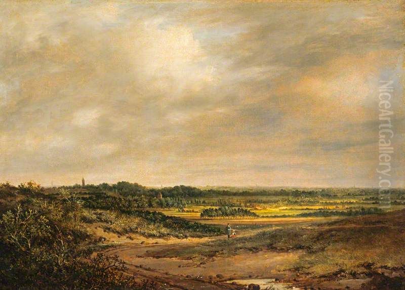 An English Landscape Oil Painting by Patrick Nasmyth