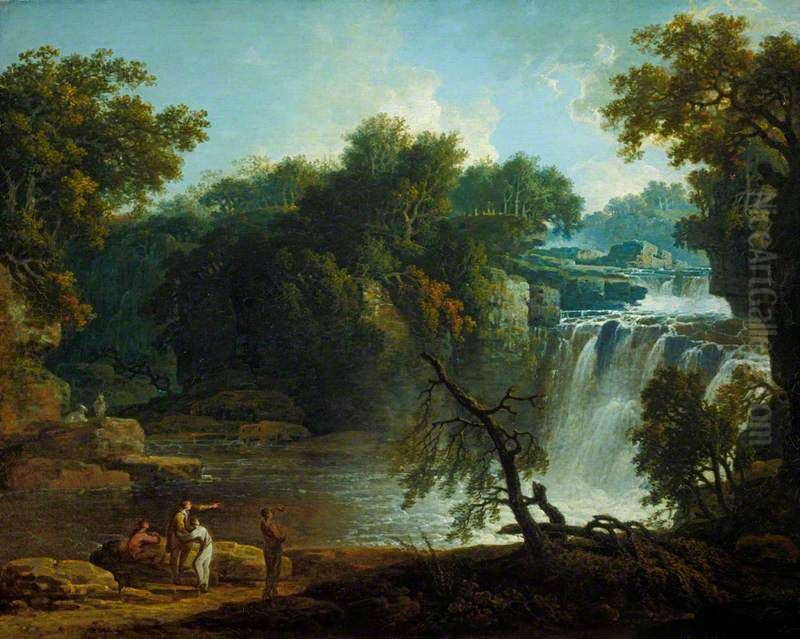 The Falls of Clyde (Corra Linn) Oil Painting by Jacob More