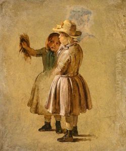 Two Children (study for 'Quitting the Manse')
