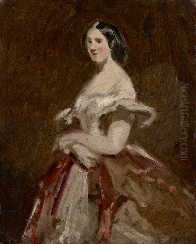 A Lady Oil Painting by Daniel Macnee