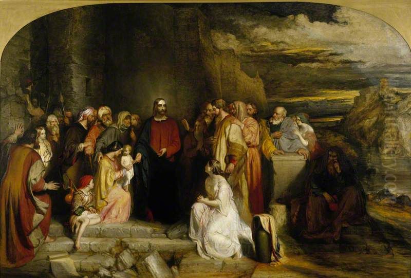 Christ Teacheth Humility Oil Painting by Robert Scott Lauder