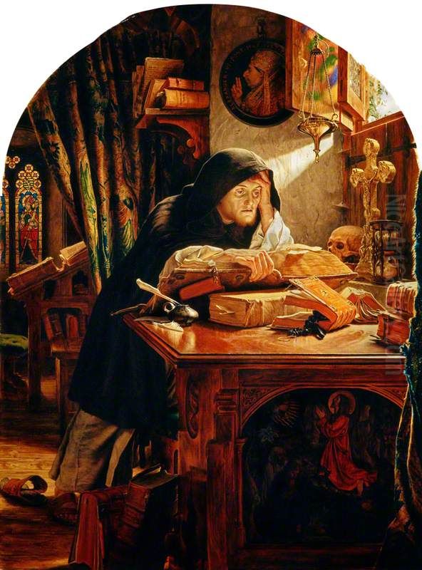 Luther at Erfurt Oil Painting by Joseph Noel Paton