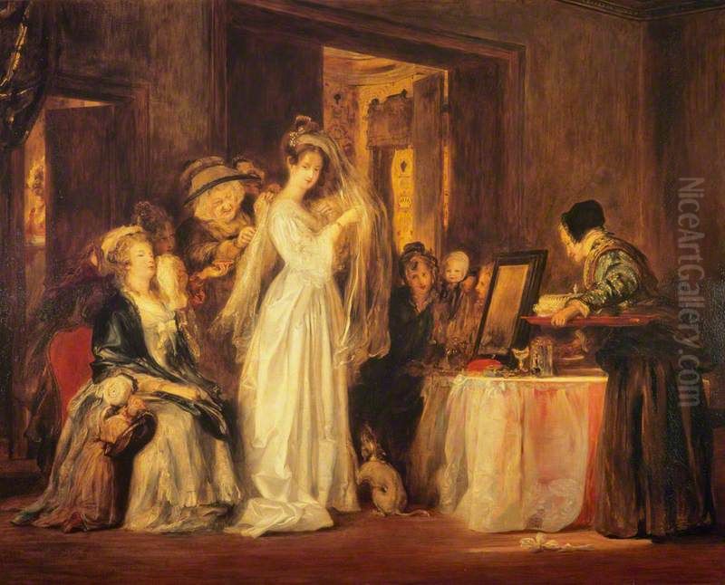 The Bride at her Toilet on the Day of her Wedding Oil Painting by David Wilkie