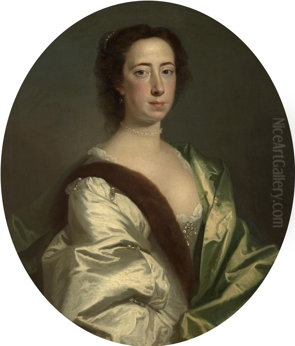 Lady Lucy Manners, Duchess of Montrose (1717 - 1788) Oil Painting by Allan Ramsay